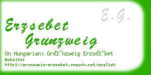 erzsebet grunzweig business card